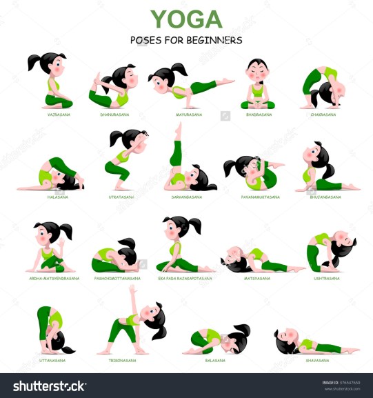 stock-vector-cartoon-girl-in-yoga-poses-with-titles-for-beginners-isolated-on-white-background-yoga-poses-376547650